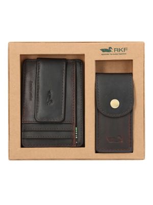 Pack Billetera Cuero Café & Herramienta Hombre