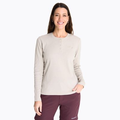Polera Mujer Rib Beige