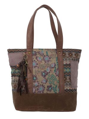 Cartera Textil Mujer Faui Tote Café