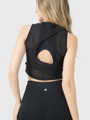 Imagen 2 del producto Peto Deportivo Mujer Crop Mesh-Back Negro