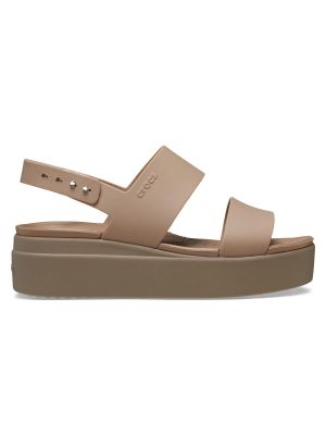 Sandalia Crocs Mujer Brooklyn Low Wedge Café