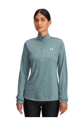 Polerón Training mujer Fleece Tech ½ Zip Azul