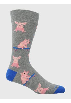 Calcetín Algodón Hombre C Cuff Skatepig Gris