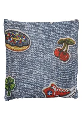 Bolsa Denim Shopping Bag Patch Mujer