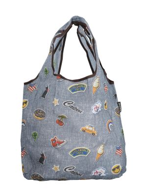 Imagen 2 del producto Bolsa Denim Shopping Bag Patch Mujer