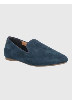 Mocasin Cuero Mujer Oda Azul