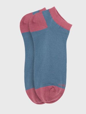 Imagen 2 del producto Calcetin Algodón Mujer Ped Liso Azul