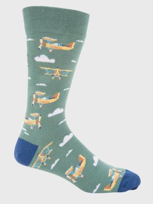 Calcetin Algodón Hombre  Aviator Verde