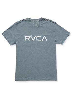 Polera Manga Corta Hombre Big RVCA Celeste