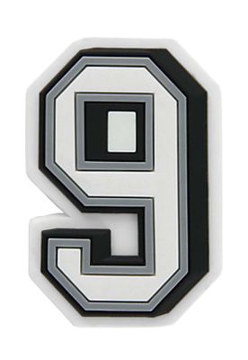 Jibbitz Crocs B&n Número 9 Blanco