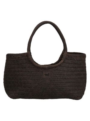 Cartera Cuero Mujer Ks Woven Tote Café