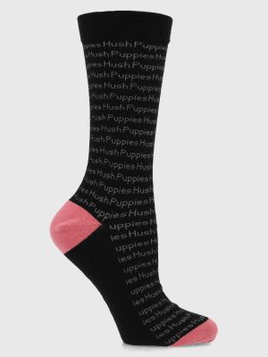 Calcetin Algodón Mujer C Cuff Hush Negro