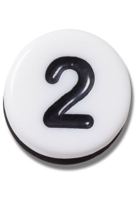 Jibbitz Número dos, pequeña amistad Blanco