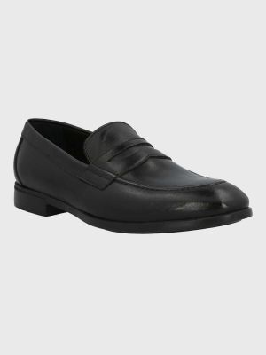 Mocasin Italiano Hombre Cuero Ulivo Negro