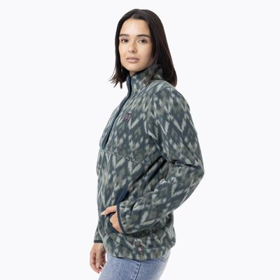 Imagen 2 del producto Polar Mujer Deches Print Snap Microfleece Verde