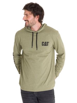 Polera Manga Larga Upf Hooded Banner Hombre Verde