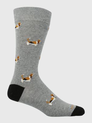 Calcetín Algodón Hombre C Basset Gris