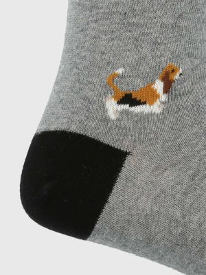 Imagen 2 del producto Calcetín Algodón Hombre C Basset Gris