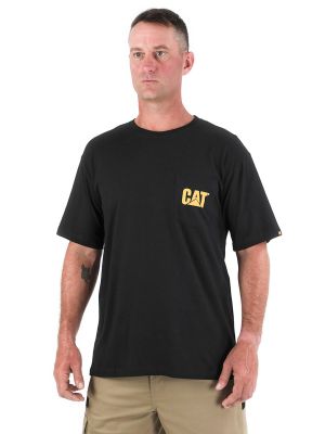 Polera Manga Corta Hombre Logo Pocket Tee Negro