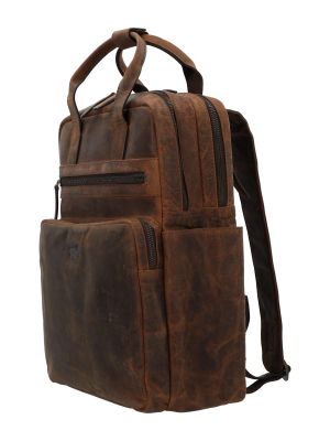 Imagen 2 del producto Mochila Cuero Unisex Oh Sainz Back Café