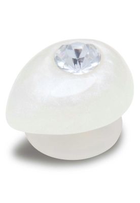 Jibbitz Diamante Simulado Abril Blanco