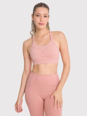 Peto deportivo Mujer Hight Support Palo Rosa