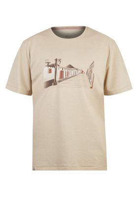 Polera Fibras Recicladas Hombre Places Beige