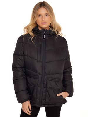 Parka Impermeable Mujer Negro