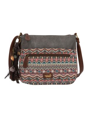 Cartera Textil Mujer Alikai Cross Gris
