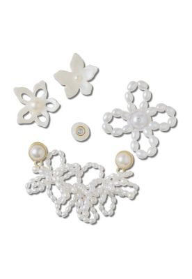 Imagen 1 del producto Jibbitz Perlas Blancas Pack 5 Plateado