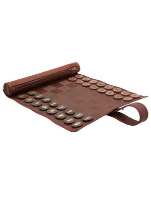 Juego de ajedrés Cuero Café