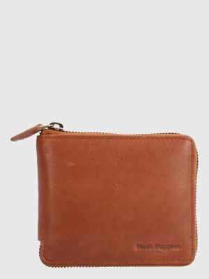 Billetera Cuero Unisex Om Middleton Zip Café