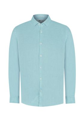 Camisa Lino Orgánico Turquesa Linenpro Hombre