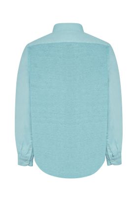Imagen 2 del producto Camisa Lino Orgánico Turquesa Linenpro Hombre 