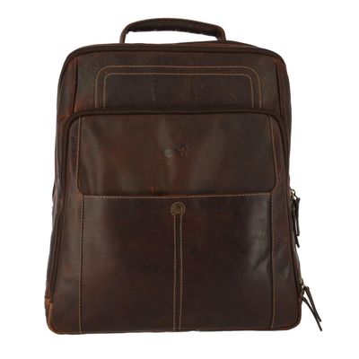 Mochila Cuero Unisex Tc Backpack Café