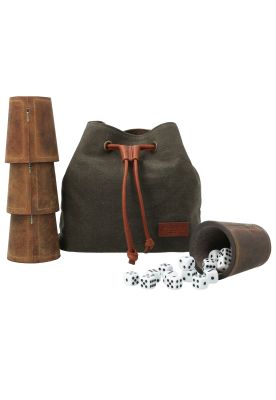 Set de Cachos Cuero Café