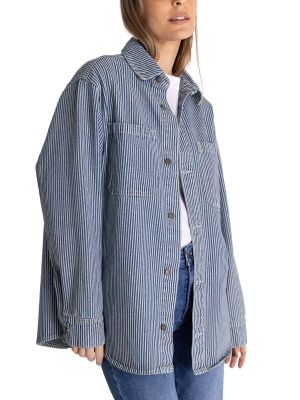 Imagen 2 del producto Chaqueta Oversized Mujer Stripe Denim Azul