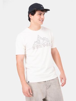 Polera M/C Hombre Mountain Stamp Blanco