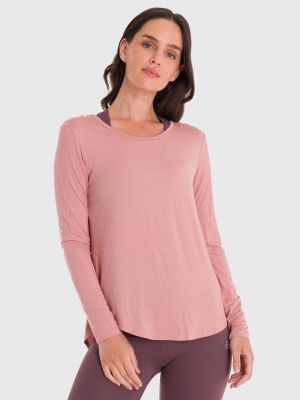 Polera Mujer Modal Round Neck Rosada