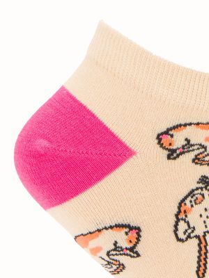 Imagen 2 del producto Calcetín Algodón Mujer Ped Gatus Beige