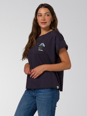 Imagen 2 del producto Polera Manga Corta Mujer Cross Stitch Azul