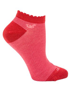 Calcetin Bambú Mujer Ped St Lines Rosado