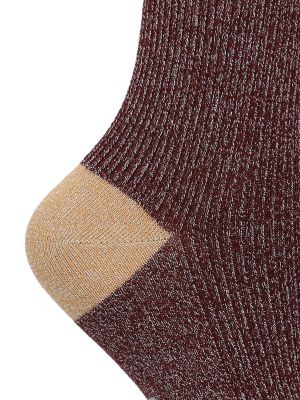 Imagen 2 del producto Calcetín Algodón Mujer C Lurex Plain Morado