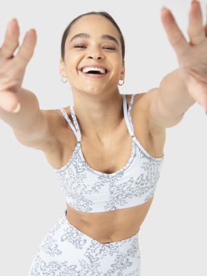 Peto Deportivo Mujer Piping Bra Gris