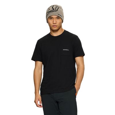 Polera Manga Corta Hombre Relaxed Pocket Negro