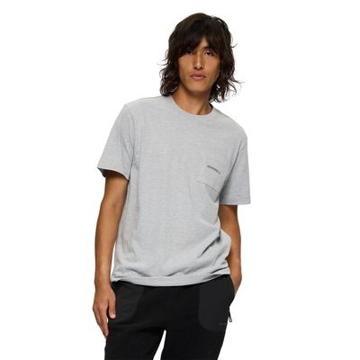 Polera Manga Corta Hombre Relaxed Pocket Gris
