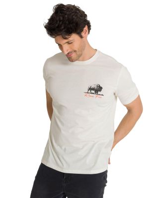 Imagen 2 del producto Polera Manga Corta Hombre Roam Free Bison Blanco