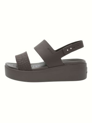 Imagen 2 del producto Sandalia Crocs Mujer Brooklyn Wedge Café