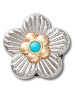 Imagen 1 del producto Jibbitz Flor Turquesa Plateada