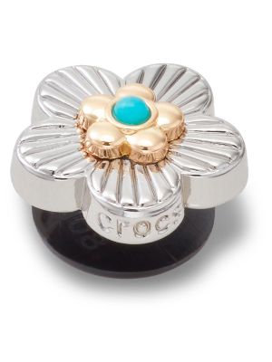 Imagen 2 del producto Jibbitz Flor Turquesa Plateada